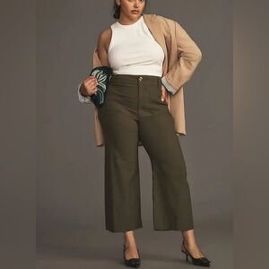 Anthropologie  Maeve the collete Olive Wide-Leg Women's Pants size 34